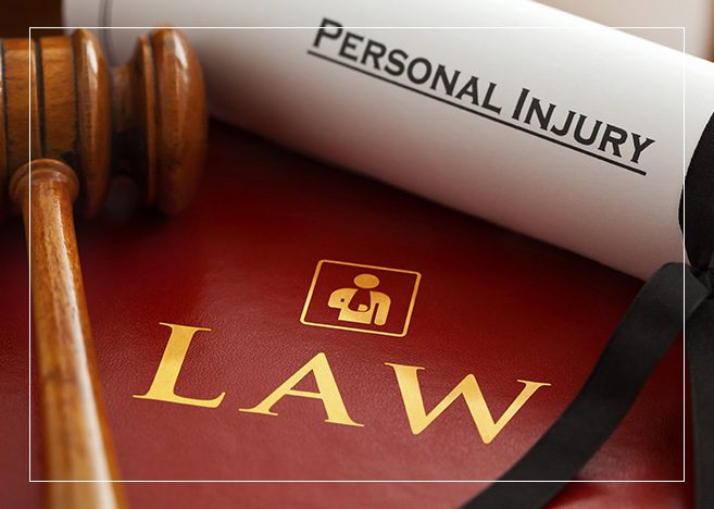 A law book with personal injury written on it