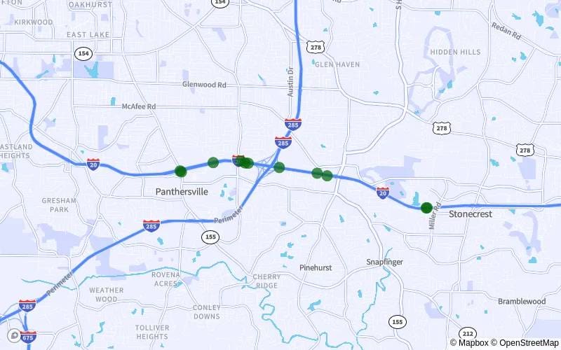 A map of interstate 9 5 and i-2 7 0.