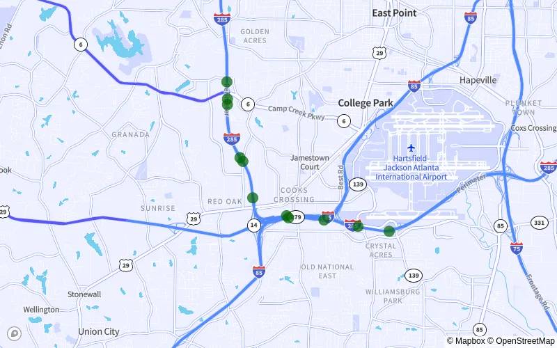 A map of the interstate with all lanes closed.